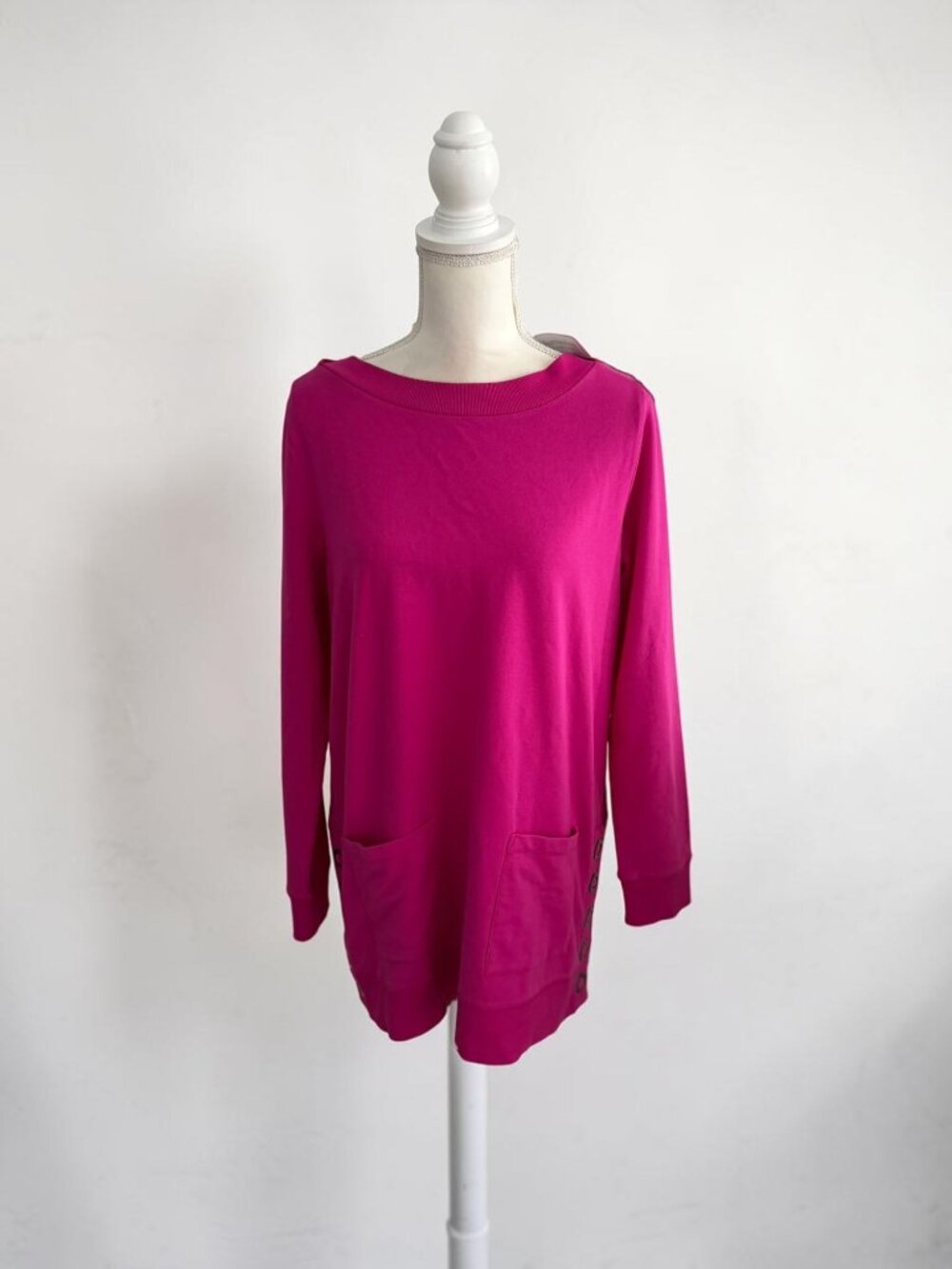 SOFT SURROUNDINGS Pink Tunic Sweatshirt Size Medium NEW NWT